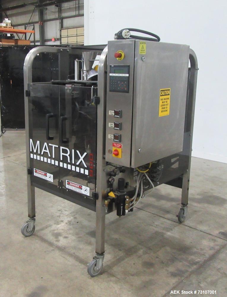 Used Matrix Model 916R Vertical Form Fill Seal Machine – 70 CPM, Snack Food Ready