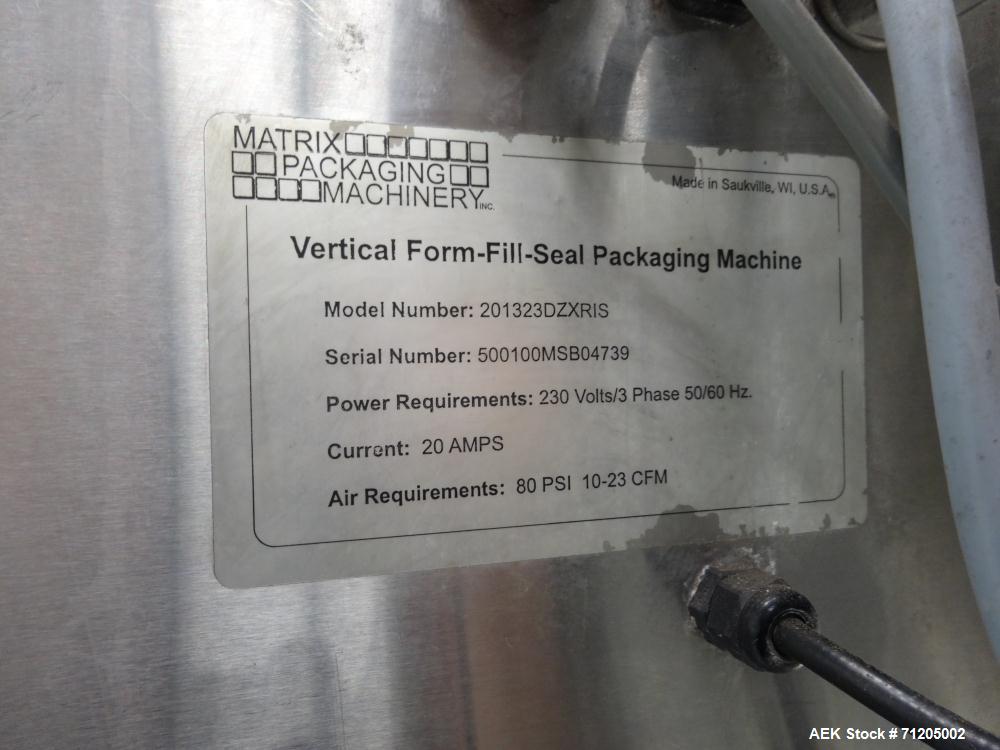 Used Matrix Model MatrixPro Vertical Form, Fill and Seal Machine