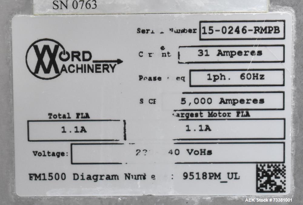 Used Pacmac 2015B Vertical Washdown Form Fill & Seal Machine – PLC Controlled