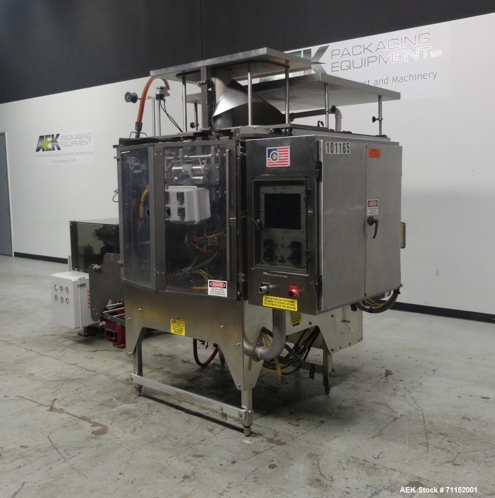 Used Pacmac Model 9500 Vertical Form Fill and Seal Machine Thermazip Slider Zip