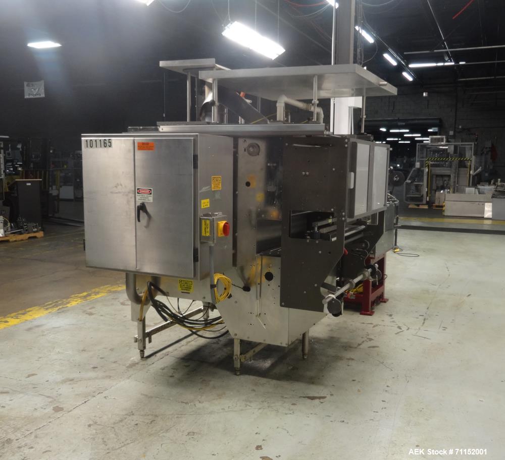 Used Pacmac Model 9500 Vertical Form Fill and Seal Machine Thermazip Slider Zip