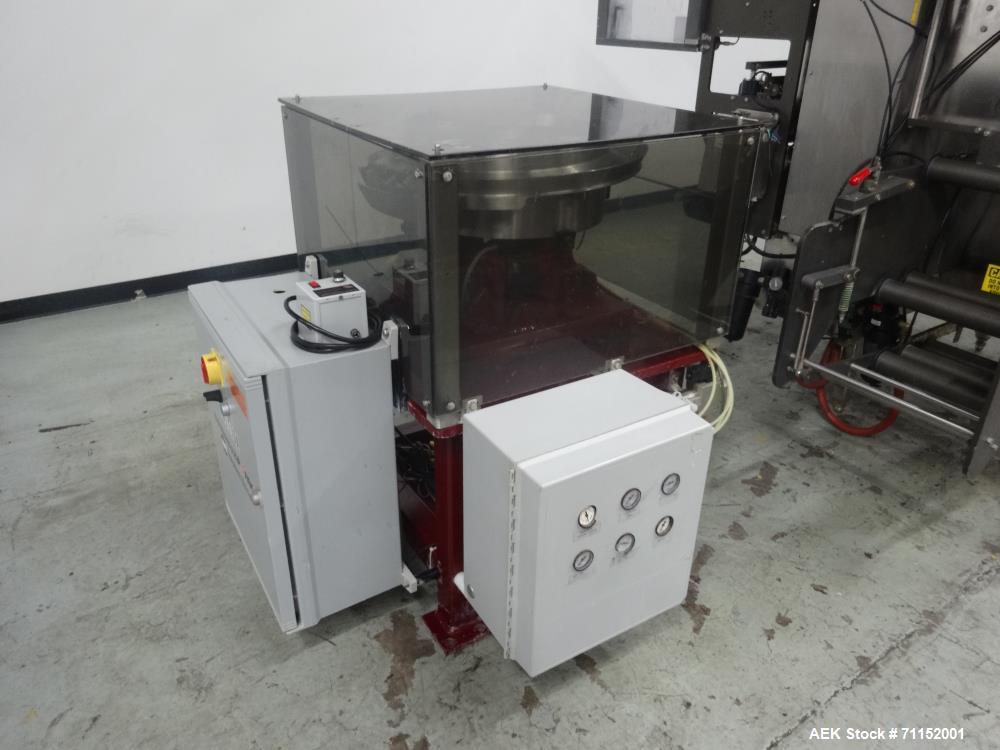 Used Pacmac Model 9500 Vertical Form Fill and Seal Machine Thermazip Slider Zip