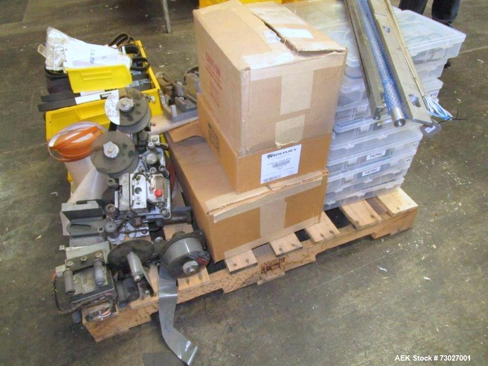 Used Pacmac Model 9500 Vertical Form, Fill, and Seal Machine with Zipper. Has a bag size range of: 3" to 15" (wide) and 4" to 19" (length). Has a maximum web width of 36". Equipped with film registra...