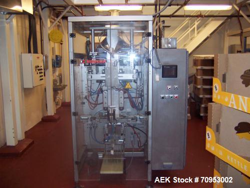 Used-Rovema Form Fill Seal Machine, Model VPI-260. Servo driven unit capable of speeds up to 120 bags per minute. Bag size r...