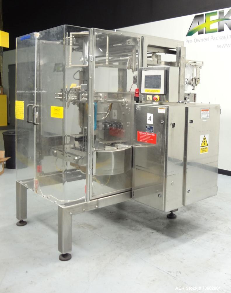 Used Sandiacre Model TG400-LX Single Tube Vertical Form, Fill & Seal Machine