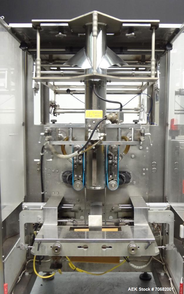 Used Sandiacre Model TG400-LX Single Tube Vertical Form, Fill & Seal Machine