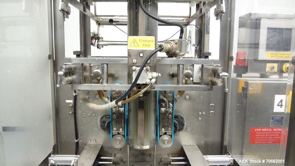 Used Sandiacre Model TG400-LX Single Tube Vertical Form, Fill & Seal Machine