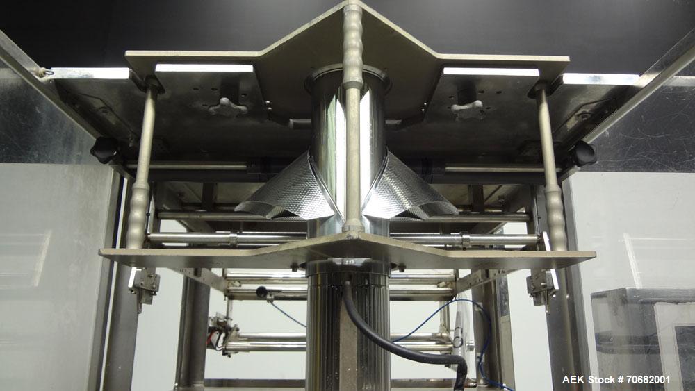 Used Sandiacre Model TG400-LX Single Tube Vertical Form, Fill & Seal Machine