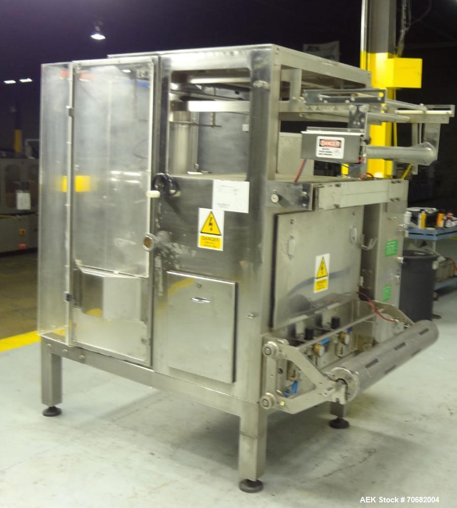 Used Sandiacre Model TG400-LX Single Tube Vertical Form, Fill & Seal Machine.