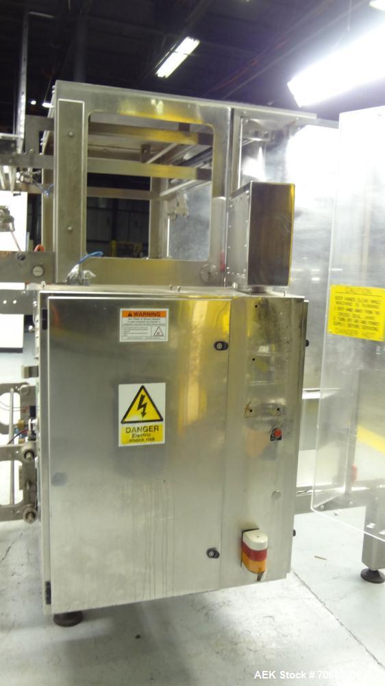 Used Sandiacre Model TG400-LX Single Tube Vertical Form, Fill & Seal Machine.