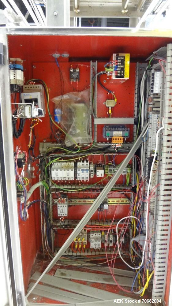 Used Sandiacre Model TG400-LX Single Tube Vertical Form, Fill & Seal Machine.
