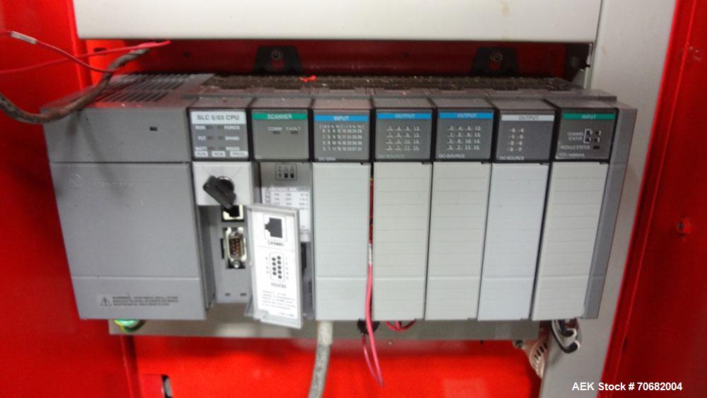 Used Sandiacre Model TG400-LX Single Tube Vertical Form, Fill & Seal Machine.