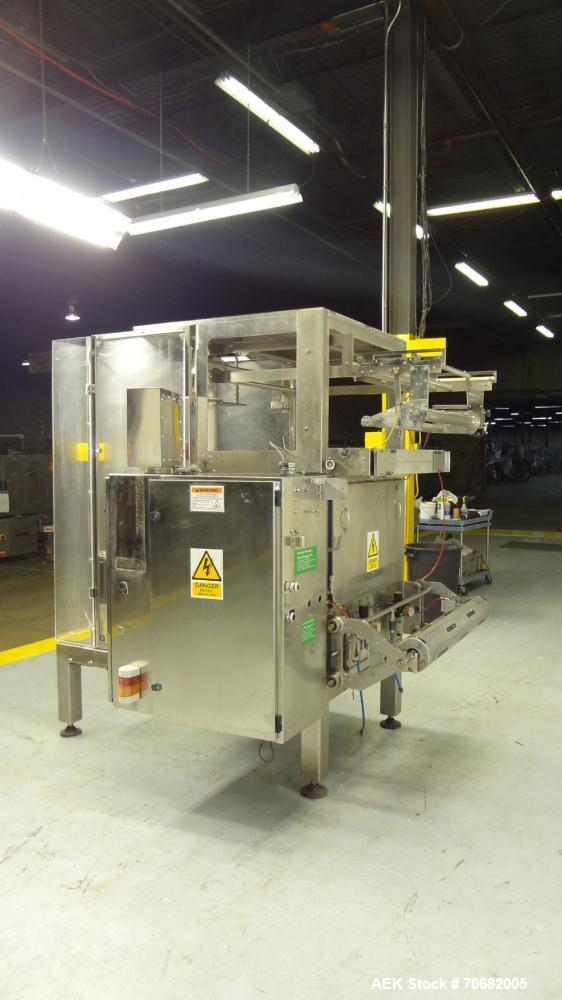Used Sandiacre Model TG400-LX Single Tube Vertical Form, Fill & Seal Machine