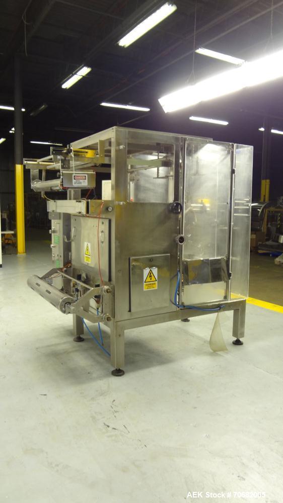 Used Sandiacre Model TG400-LX Single Tube Vertical Form, Fill & Seal Machine