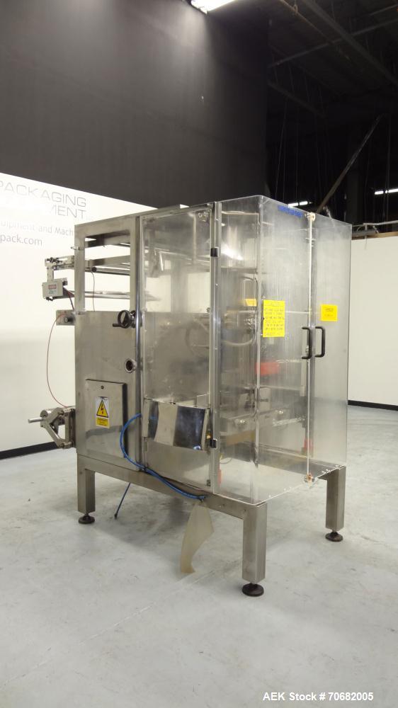 Used Sandiacre Model TG400-LX Single Tube Vertical Form, Fill & Seal Machine