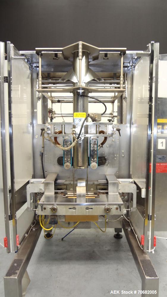 Used Sandiacre Model TG400-LX Single Tube Vertical Form, Fill & Seal Machine