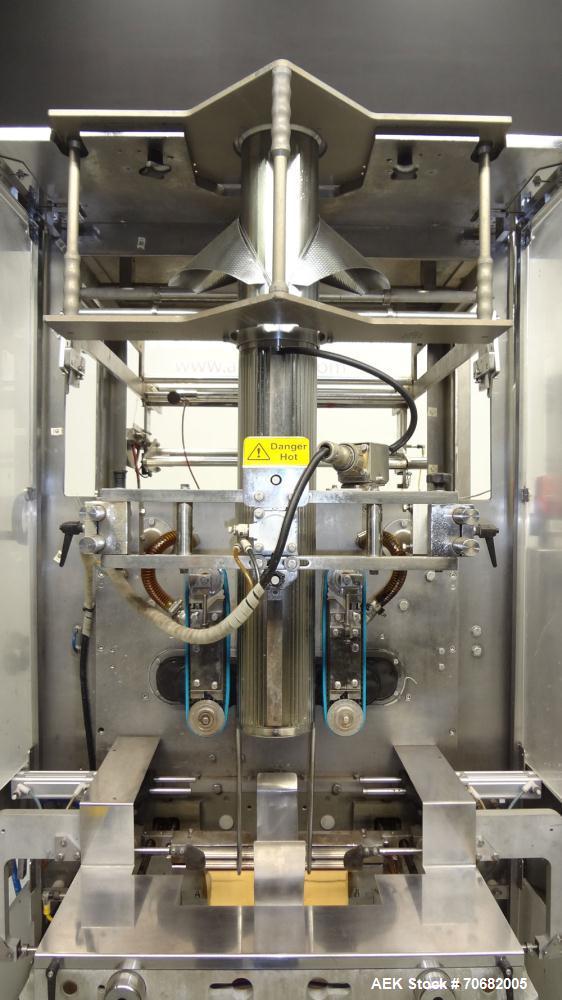 Used Sandiacre Model TG400-LX Single Tube Vertical Form, Fill & Seal Machine