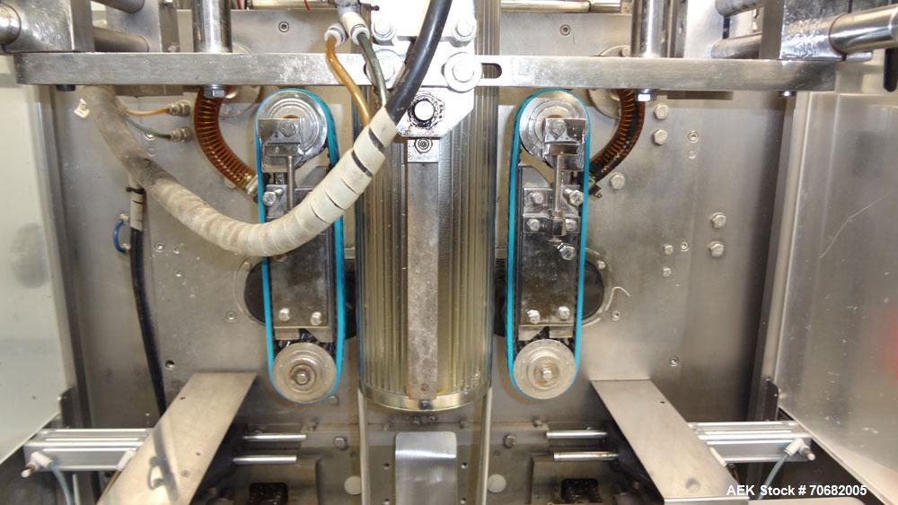 Used Sandiacre Model TG400-LX Single Tube Vertical Form, Fill & Seal Machine