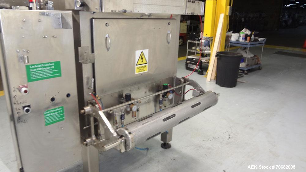 Used Sandiacre Model TG400-LX Single Tube Vertical Form, Fill & Seal Machine