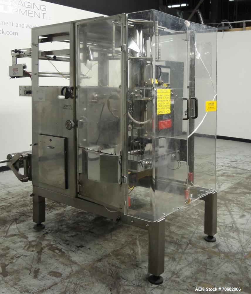 Used Sandiacre Model TG400-LX Single Tube Vertical Form, Fill & Seal Machine.
