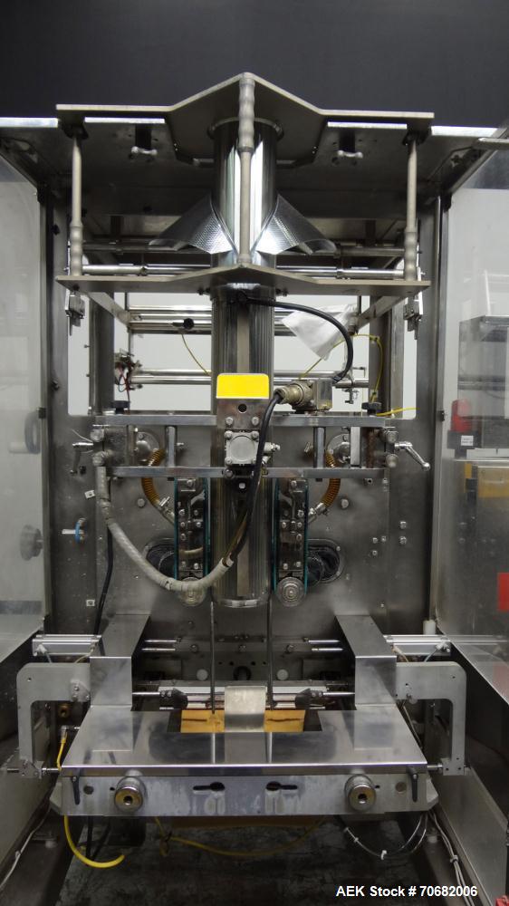 Used Sandiacre Model TG400-LX Single Tube Vertical Form, Fill & Seal Machine.