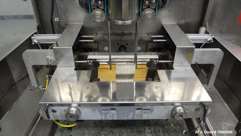 Used Sandiacre Model TG400-LX Single Tube Vertical Form, Fill & Seal Machine.