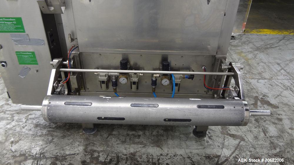 Used Sandiacre Model TG400-LX Single Tube Vertical Form, Fill & Seal Machine.