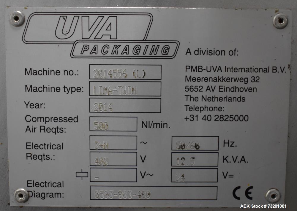 UVA Model Twinner 320 Twin Tube Vertical Form Fill Seal Machine