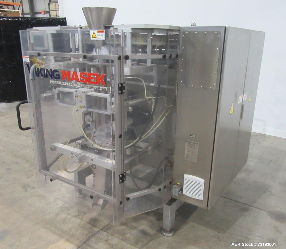 Used Viking Masek M250 Vertical Form Fill Seal Machine with Yamato ADW-314-SD Weigher