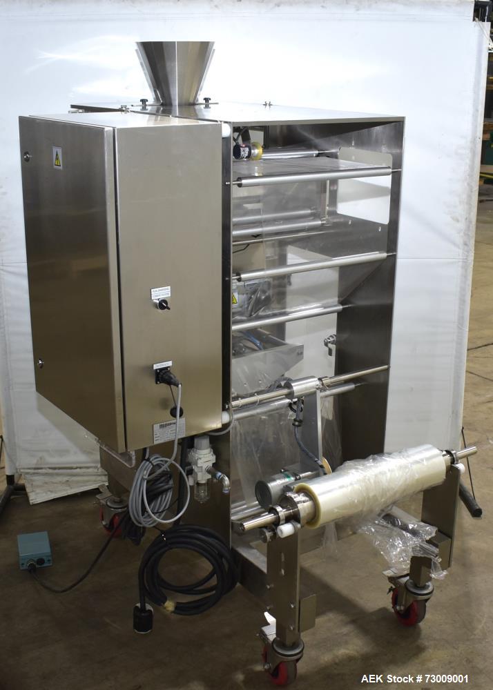 Used Weighpack Systems Model Vertek 800 Vertical Form Fill Seal Bagger. Capable of speeds up to 60 bags per minute (depending on application). Bag size range: up to 8" or 200mm (width) x up to 17.25"...