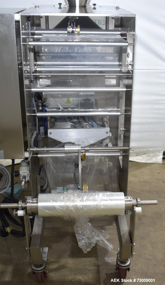 Used Weighpack Systems Model Vertek 800 Vertical Form Fill Seal Bagger. Capable of speeds up to 60 bags per minute (depending on application). Bag size range: up to 8" or 200mm (width) x up to 17.25"...