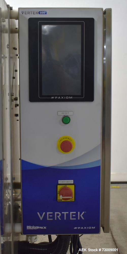 Used Weighpack Systems Model Vertek 800 Vertical Form Fill Seal Bagger. Capable of speeds up to 60 bags per minute (depending on application). Bag size range: up to 8" or 200mm (width) x up to 17.25"...