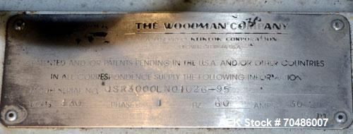 Used Woodman Model QSR3000L Quasar Vertical Form Fill & Seal Machine