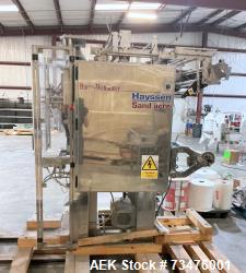 Used Hayssen Sandiacre Vertical, Form, Fill and Seal Machine, Model VFFS. Stainless steel construction. Last making pillow p...