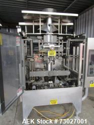 Used- Pacmac Model 9500 Vertical Form, Fill, and Seal Machine with Zipper. Equipped with film registration. Utilizes High De...