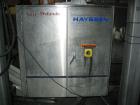 Used Hayssen Ultima ST Model 12-19HR Vertical Form Fill and Seal Machine capable of speeds up to 100 pouches per minute. Has a bag size range of 2-1/2