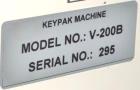 Used- Key Pak #V-200b Vertical Form/Fill/Seal Machine. 1