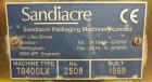 Used Sandiacre Model TG400-LX Single Tube Vertical Form, Fill, & Seal Machine. Capable of up to 60 bags per minute. Has a bag size range of min: 120mm to max: 400 (width) by up to 600mm (length) on a...
