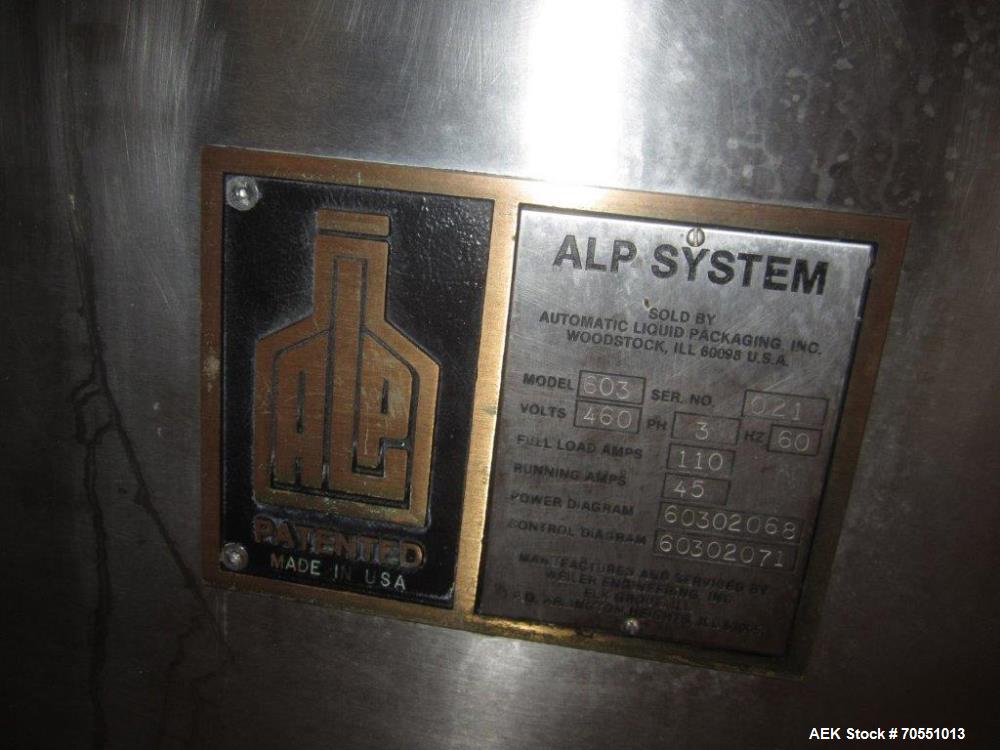 Used ALP (Weiler) Blow Fill Seal Machine