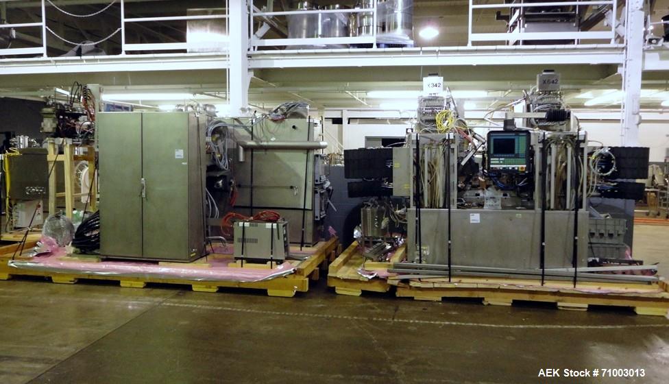 Used Rommelag Model 360M BFS Blow Fill Seal Machine. Machine is capable of speeds from 6,000 to 18,000 units per hour depending on tooling. Ampoule/vial size range 2ml to 50ml or 20 to 60 cavities, d...