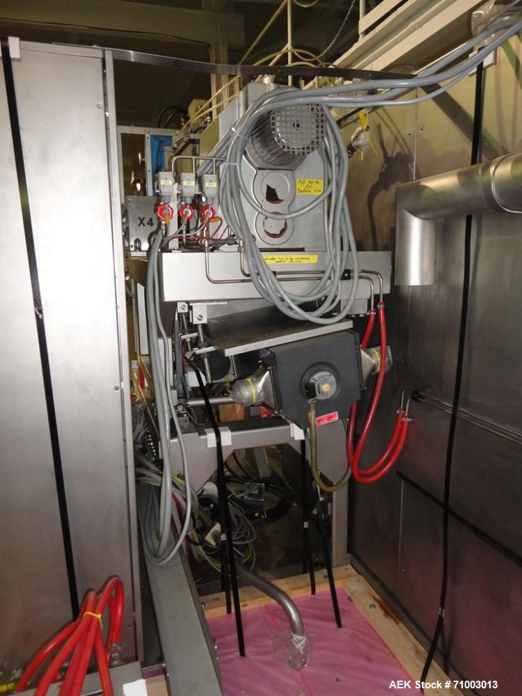 Used Rommelag Model 360M BFS Blow Fill Seal Machine. Machine is capable of speeds from 6,000 to 18,000 units per hour depending on tooling. Ampoule/vial size range 2ml to 50ml or 20 to 60 cavities, d...