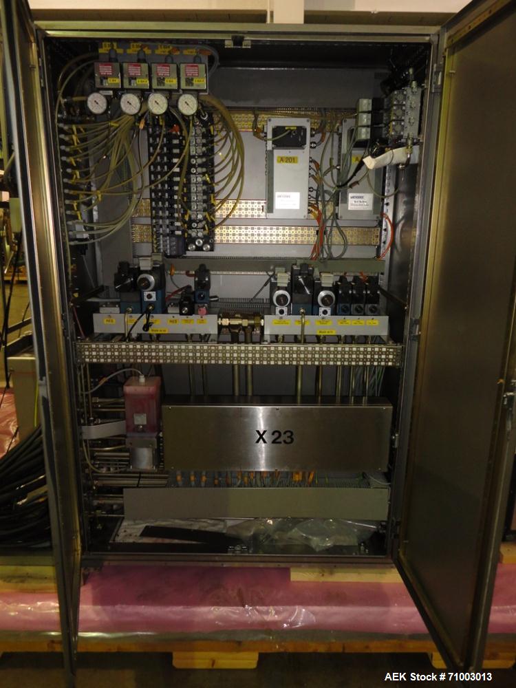 Used Rommelag Model 360M BFS Blow Fill Seal Machine. Machine is capable of speeds from 6,000 to 18,000 units per hour depending on tooling. Ampoule/vial size range 2ml to 50ml or 20 to 60 cavities, d...