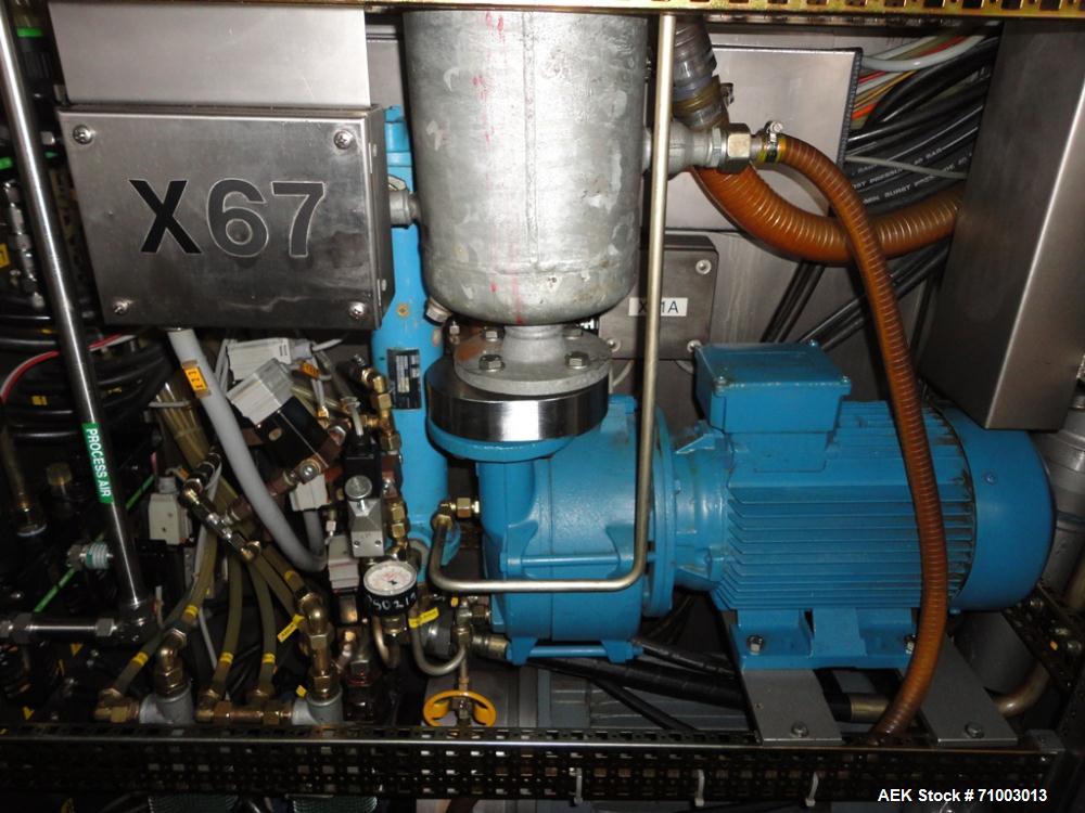 Used Rommelag Model 360M BFS Blow Fill Seal Machine. Machine is capable of speeds from 6,000 to 18,000 units per hour depending on tooling. Ampoule/vial size range 2ml to 50ml or 20 to 60 cavities, d...