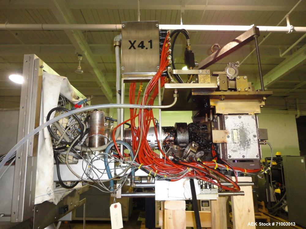 Used Rommelag Model 360M BFS Blow Fill Seal Machine. Machine is capable of speeds from 6,000 to 18,000 units per hour depending on tooling. Ampoule/vial size range 2ml to 50ml or 20 to 60 cavities, d...