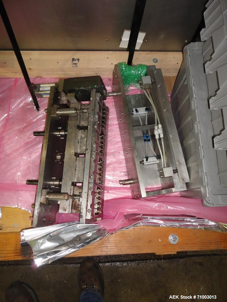 Used Rommelag Model 360M BFS Blow Fill Seal Machine. Machine is capable of speeds from 6,000 to 18,000 units per hour depending on tooling. Ampoule/vial size range 2ml to 50ml or 20 to 60 cavities, d...