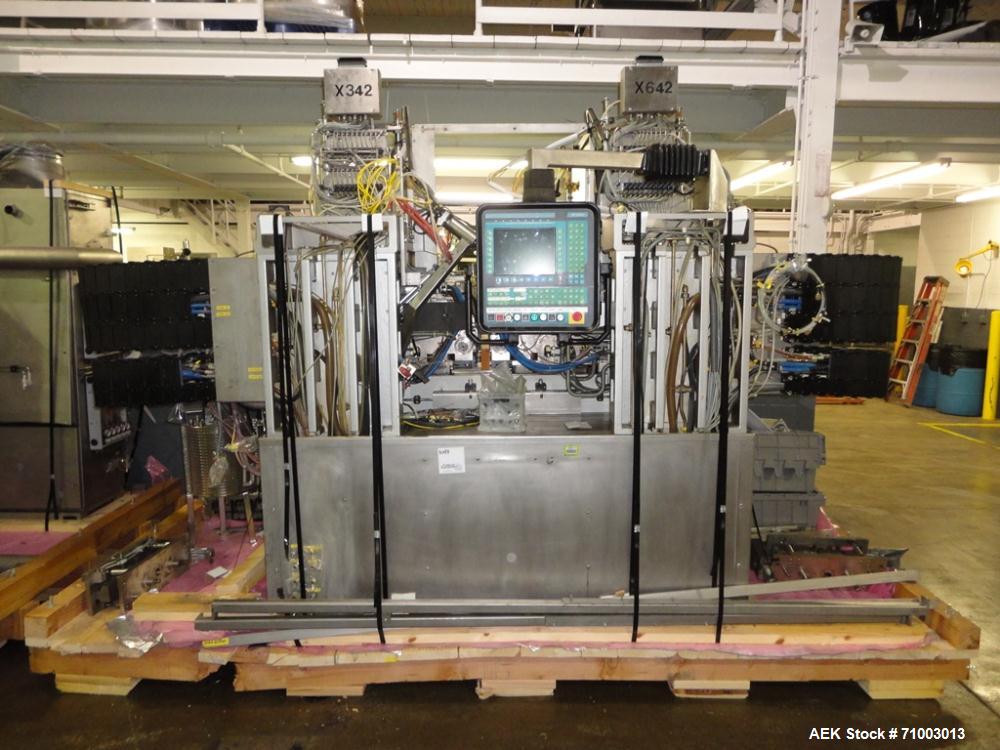 Used Rommelag Model 360M BFS Blow Fill Seal Machine. Machine is capable of speeds from 6,000 to 18,000 units per hour depending on tooling. Ampoule/vial size range 2ml to 50ml or 20 to 60 cavities, d...