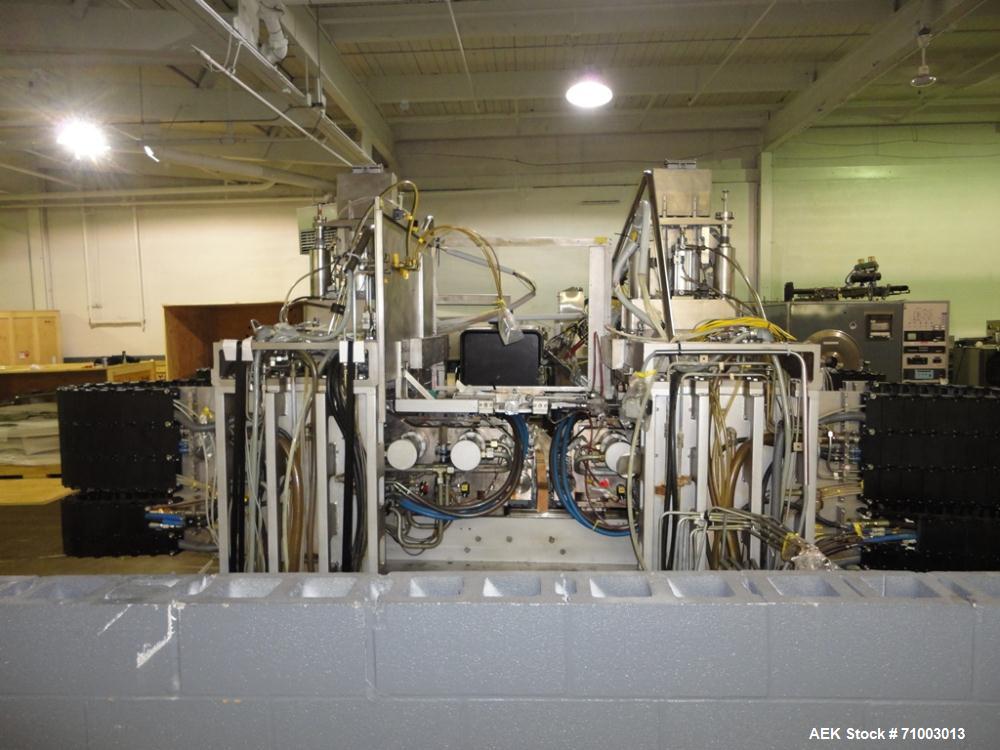 Used Rommelag Model 360M BFS Blow Fill Seal Machine. Machine is capable of speeds from 6,000 to 18,000 units per hour depending on tooling. Ampoule/vial size range 2ml to 50ml or 20 to 60 cavities, d...