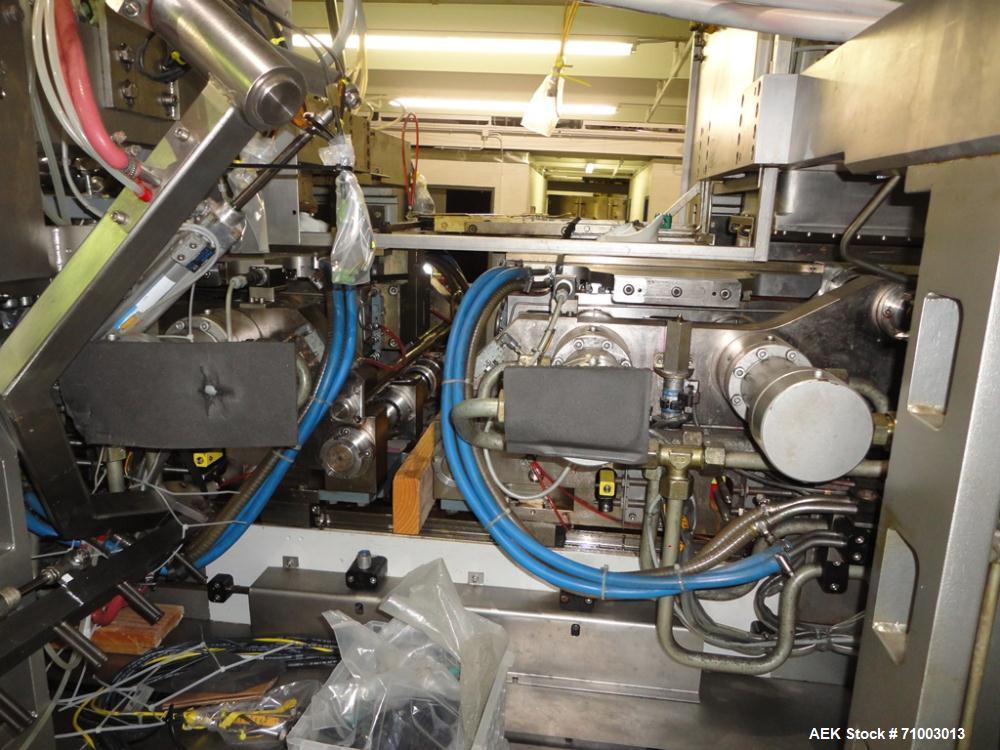 Used Rommelag Model 360M BFS Blow Fill Seal Machine. Machine is capable of speeds from 6,000 to 18,000 units per hour depending on tooling. Ampoule/vial size range 2ml to 50ml or 20 to 60 cavities, d...