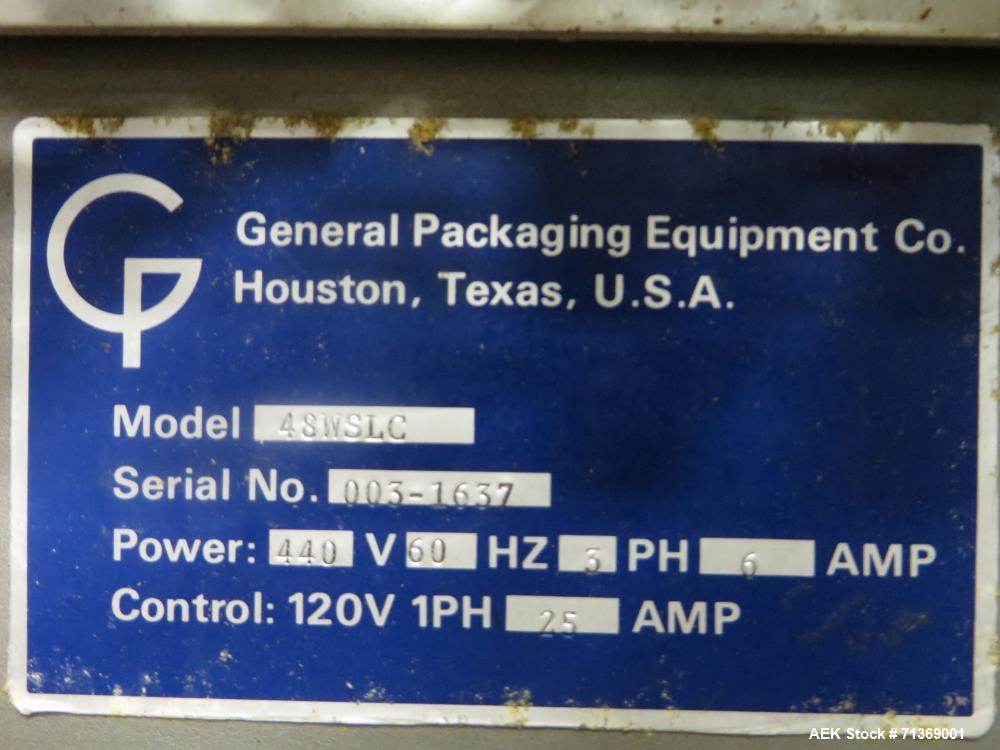 Used General Packaging Equipment Co Vertical Form, Fill and Seal Machine