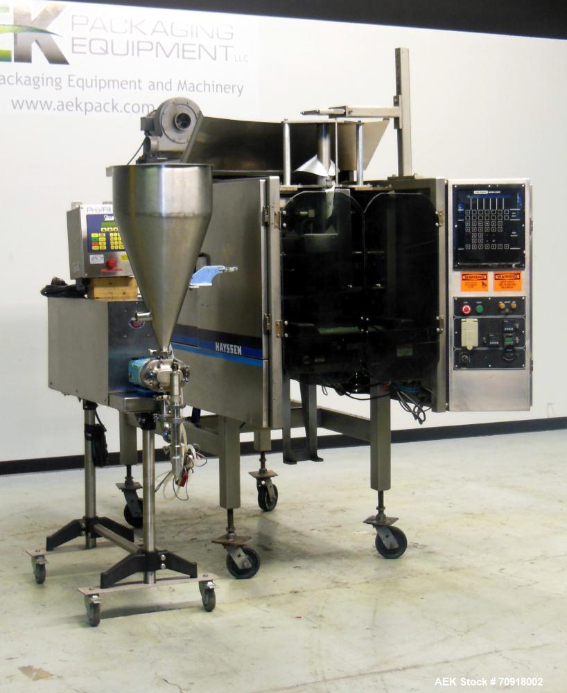 Used Hayssen Ultima Super CMB Vertical Form & Fill Bagger with Oden Liquid Fill